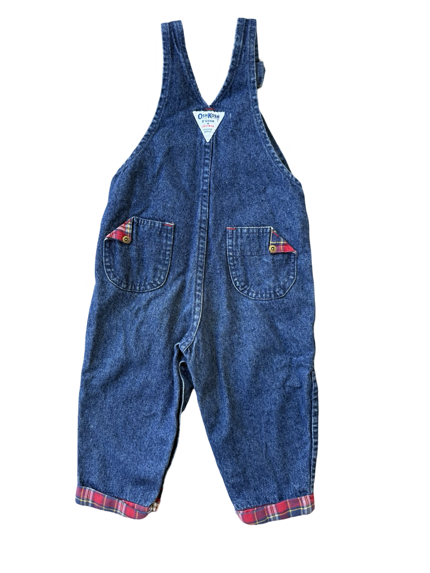 Oshkosh plaid overalls