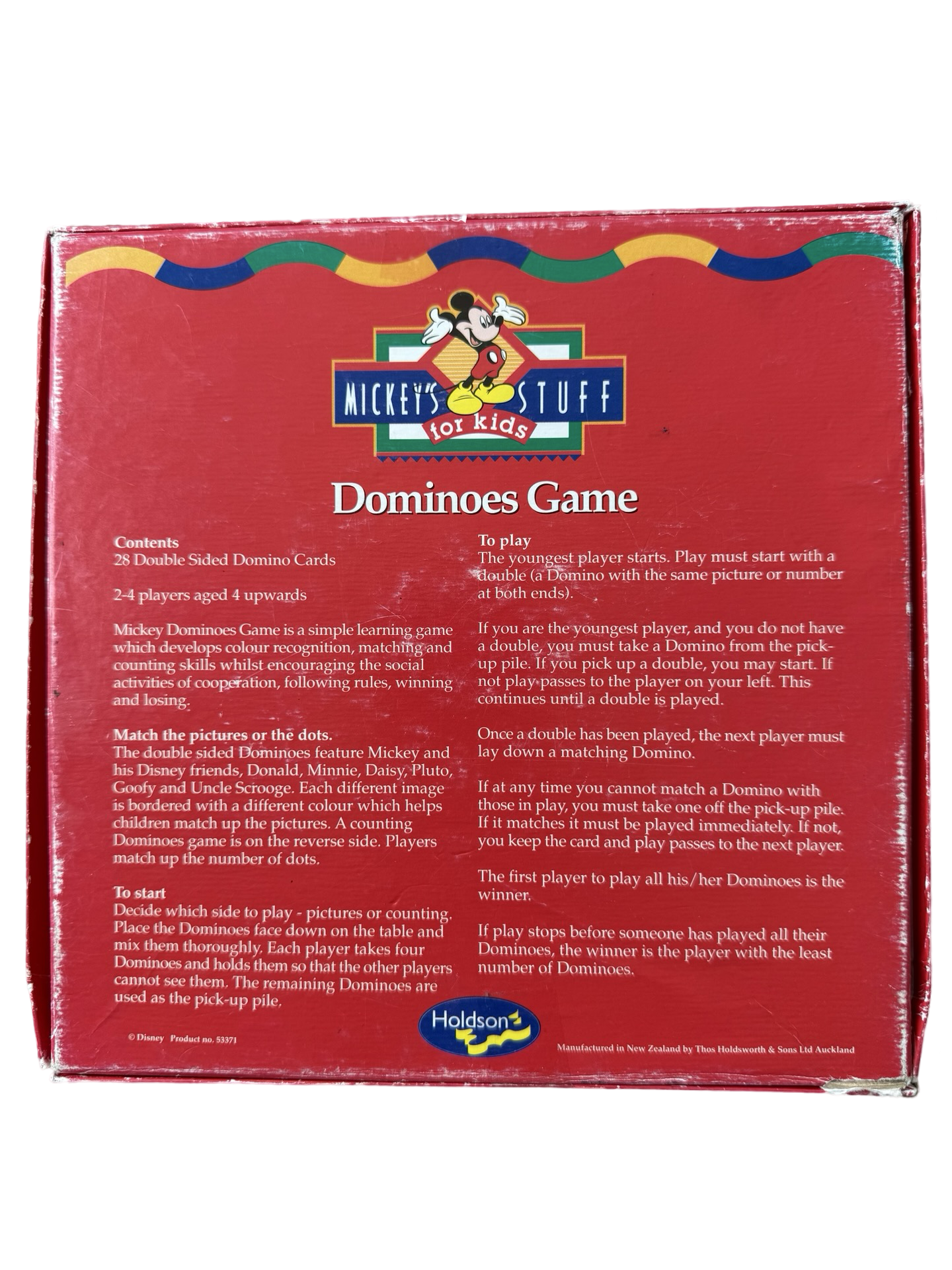 Vintage Mickey Dominoes game