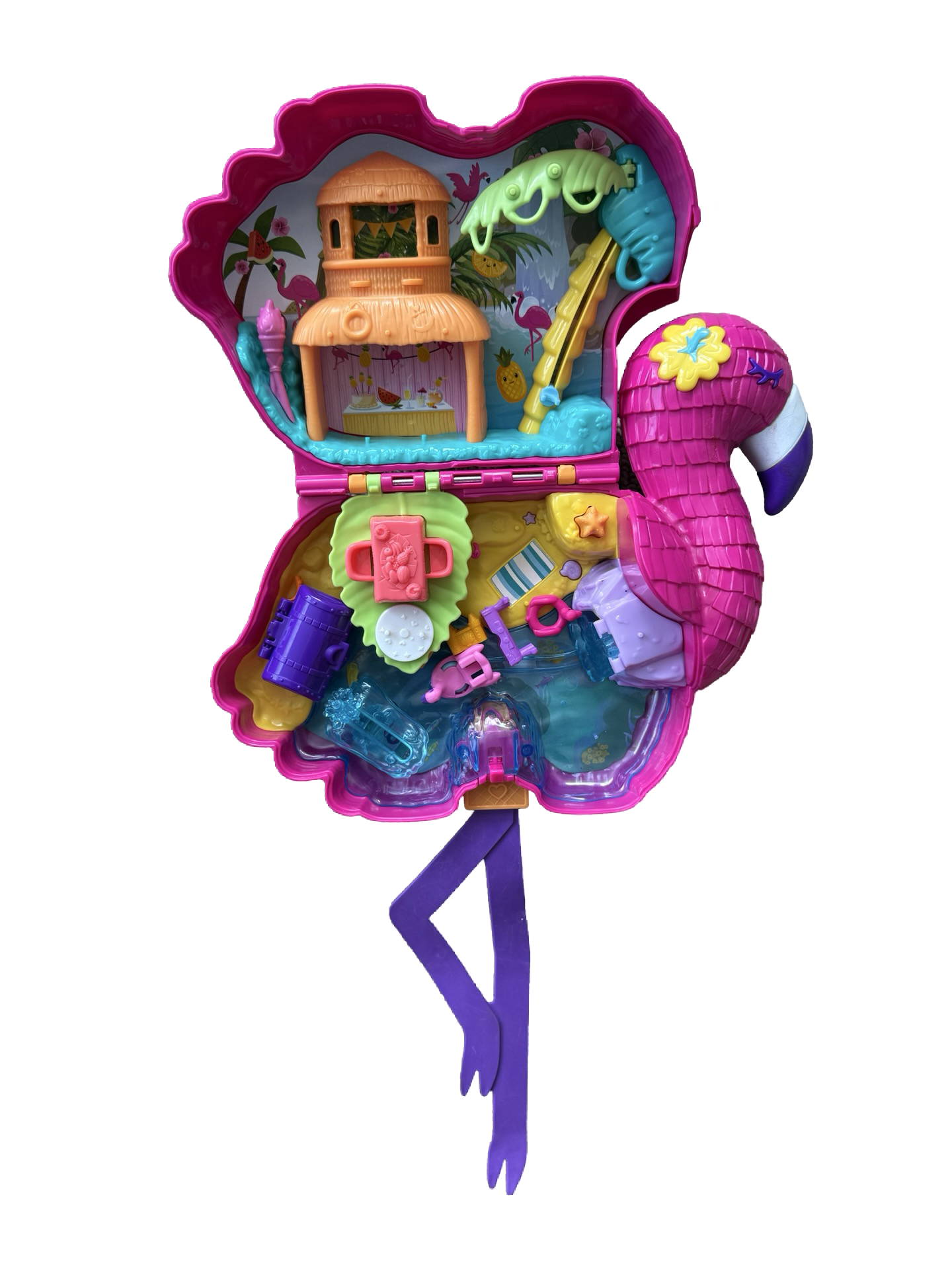 Polly Pocket flamingo party playset