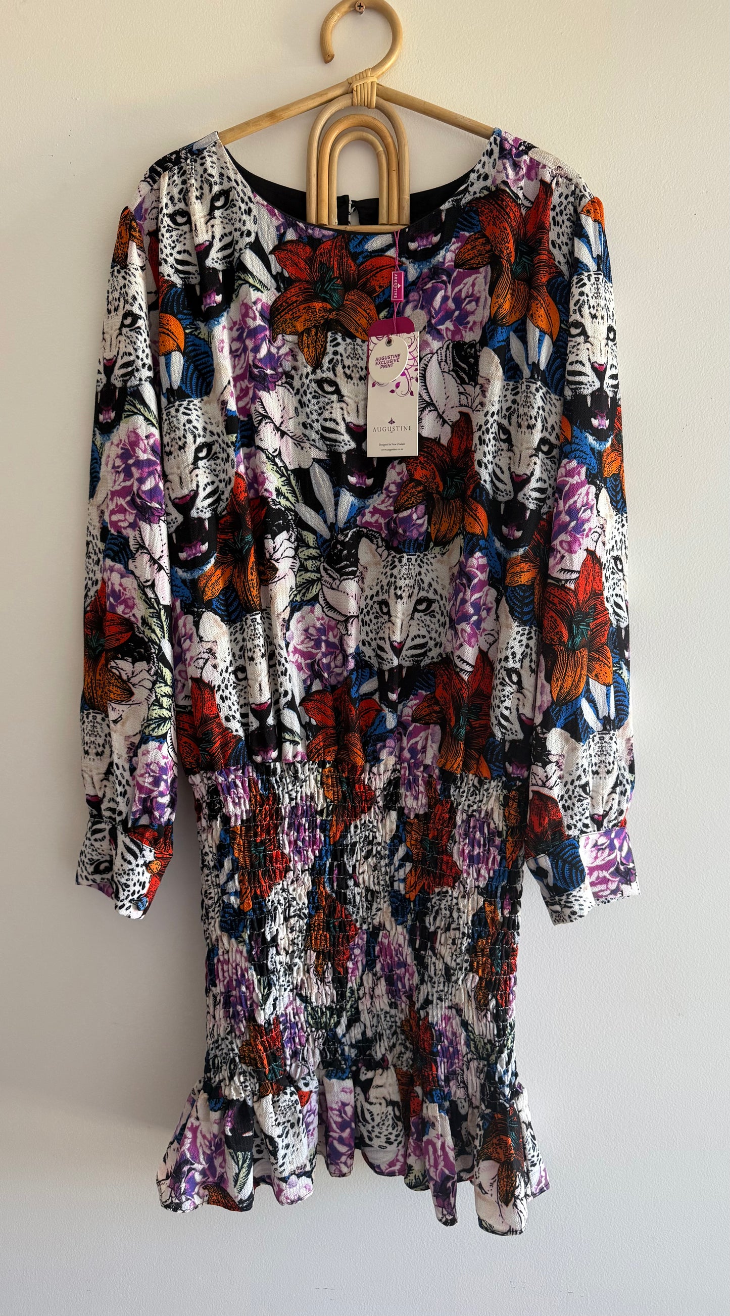 Augustine floral leopard dress (M)