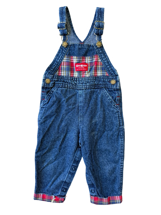 Oshkosh plaid overalls