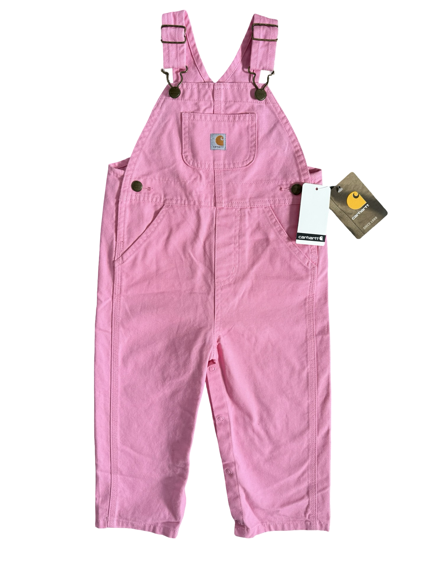 Pink Carhartt overalls (24m)