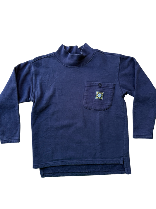 Vintage navy long sleeve (5-6)