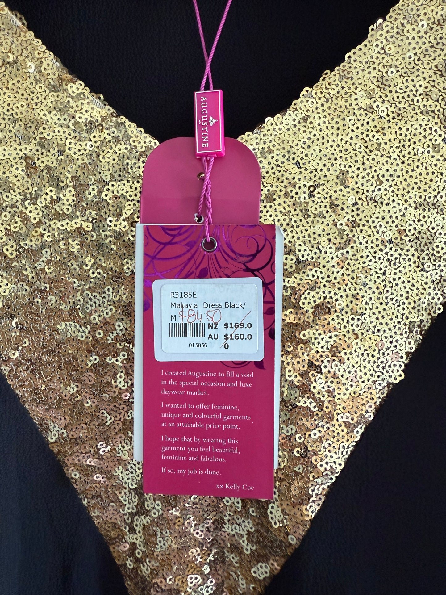 Augustine Black/Gold dress (M)