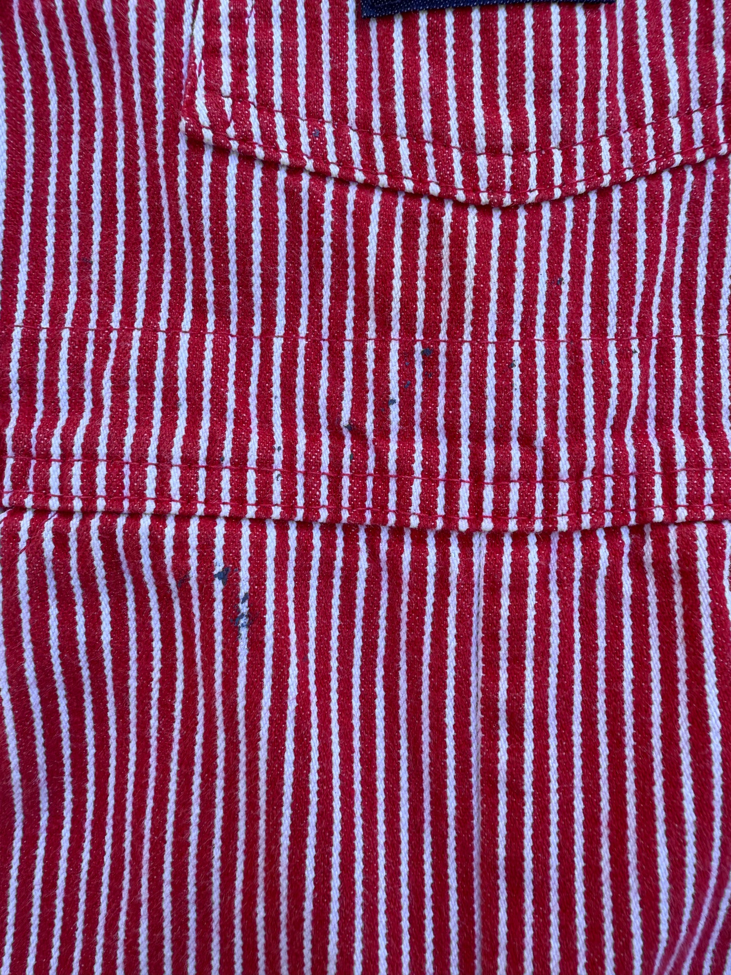 Oshkosh stripe shortalls