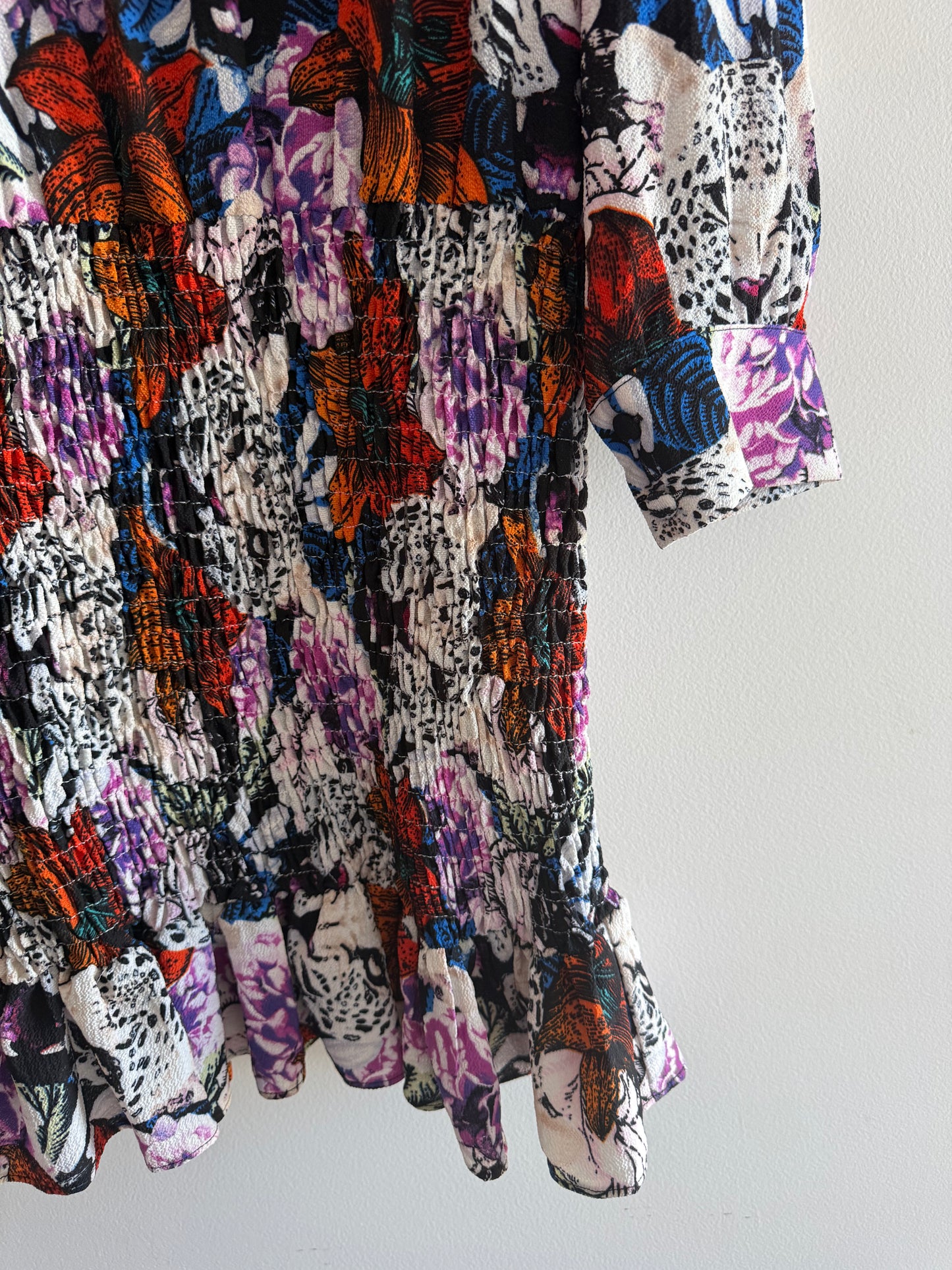 Augustine floral leopard dress (M)