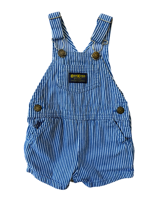Oshkosh stripe shortalls