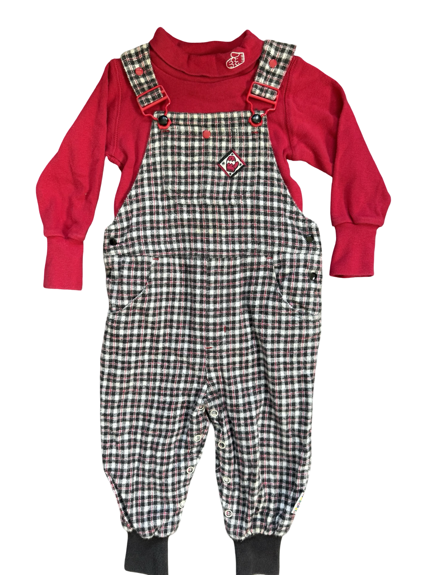 Rainbow Gymboree overalls set (XS) *FLAWS