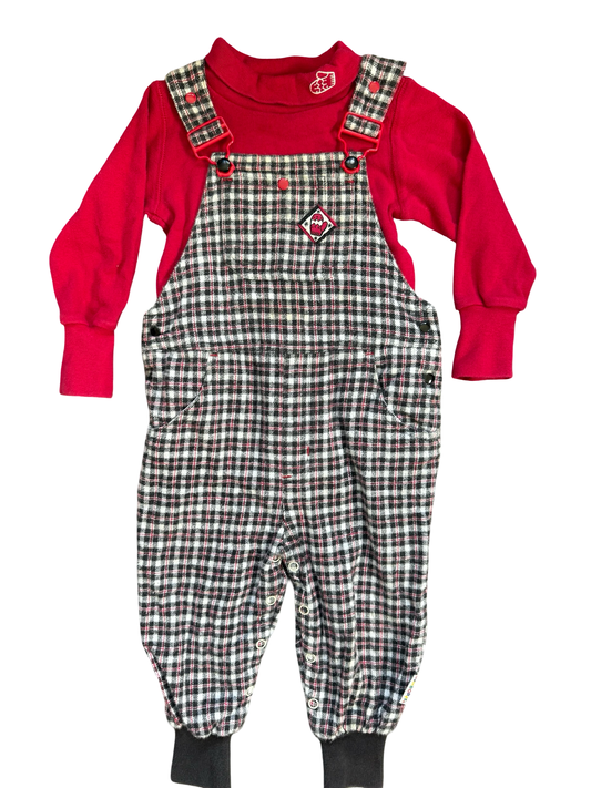 Rainbow Gymboree overalls set (XS) *FLAWS
