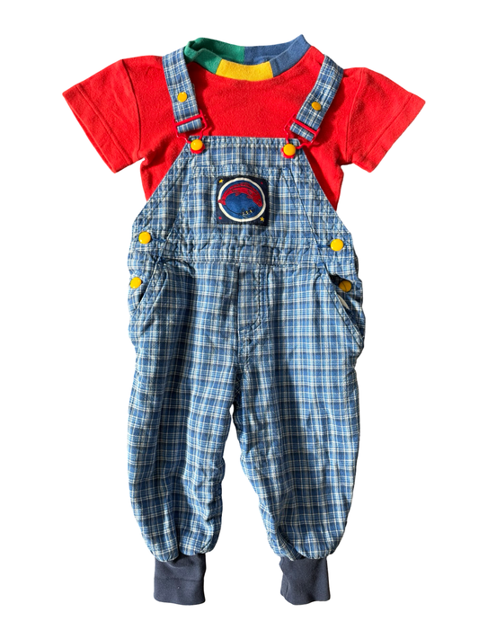 Colour block overalls set (12-18m)